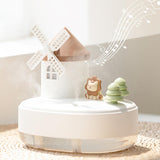 Maxbell Maxbell Portable Air Humidifier 650ml Silent Windmill Castle USB for Office Bedroom White
