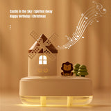 Maxbell Maxbell Portable Air Humidifier 650ml Silent Windmill Castle USB for Office Bedroom White