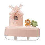 Maxbell Maxbell Portable Air Humidifier 650ml Silent Windmill Castle USB for Office Bedroom Pink