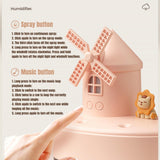 Maxbell Maxbell Portable Air Humidifier 650ml Silent Windmill Castle USB for Office Bedroom Pink