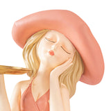 Maxbell Creative Girl Statue Storage Tray Collectable Resin Craft for Bedroom Decor Pink