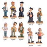 Maxbell Professional People Figures Painted Exquisite Sculpture for Bedroom Bookcase Style A