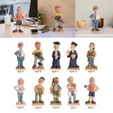 Maxbell Professional People Figures Painted Exquisite Sculpture for Bedroom Bookcase Style A