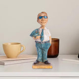Maxbell Professional People Figures Painted Exquisite Sculpture for Bedroom Bookcase Style A