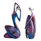 Maxbell Abstract Statue Resin Figurine Artwork Sculpture for Bedroom Shelf Ornament 13cmx10cmx27cm
