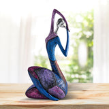 Maxbell Abstract Statue Resin Figurine Artwork Sculpture for Bedroom Shelf Ornament 13cmx10cmx27cm