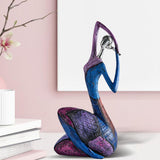 Maxbell Abstract Statue Resin Figurine Artwork Sculpture for Bedroom Shelf Ornament 13cmx10cmx27cm