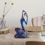 Maxbell Abstract Statue Resin Figurine Artwork Sculpture for Bedroom Shelf Ornament 13cmx10cmx27cm