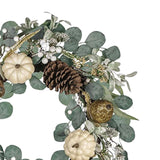 Maxbell Fall Pumpkin Wreath Winter Wreath Wall Hanging for Door Thanksgiving Xmas