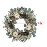 Maxbell Fall Pumpkin Wreath Winter Wreath Wall Hanging for Door Thanksgiving Xmas
