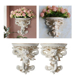 Maxbell Wall Shelf Sculpture Wall Mount Hanging Rack Resin Decoration Home Decor StyleA