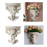 Maxbell Wall Shelf Sculpture Wall Mount Hanging Rack Resin Decoration Home Decor StyleA