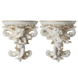 Maxbell Wall Shelf Sculpture Wall Mount Hanging Rack Resin Decoration Home Decor StyleA