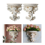 Maxbell Wall Shelf Sculpture Wall Mount Hanging Rack Resin Decoration Home Decor StyleA