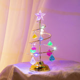 Maxbell Lighted Christmas Tree Metal Stand Glittering Star Topper for Xmas 19cm H