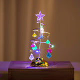 Maxbell Lighted Christmas Tree Metal Stand Glittering Star Topper for Xmas 26cm H