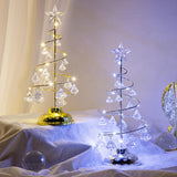 Maxbell Lighted Christmas Tree Metal Stand Glittering Star Topper for Xmas 33cm H