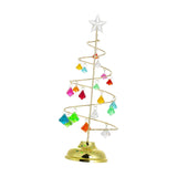 Maxbell Lighted Christmas Tree Metal Stand Glittering Star Topper for Xmas 33cm H