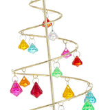 Maxbell Lighted Christmas Tree Metal Stand Glittering Star Topper for Xmas 33cm H
