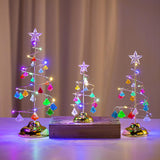 Maxbell Lighted Christmas Tree Metal Stand Glittering Star Topper for Xmas 33cm H