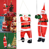 Maxbell Santa Doll Hanging Wall Decorative Animated Snowman for Christmas Tree Climbing Rope