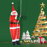 Maxbell Santa Doll Hanging Wall Decorative Animated Snowman for Christmas Tree Climbing Rope