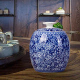 Maxbell Antique Ceramic Ginger Jar Floral Arrangement with Lid Temple Jar Handmade Style C