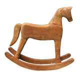 Maxbell Rocking Horse Ornament Statue Art Carving Collectible for Indoor Children