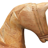 Maxbell Rocking Horse Ornament Statue Art Carving Collectible for Indoor Children