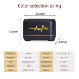 Maxbell Air Humidifier Timer Essential Oil Machine Simulated Flame for Desktop Gray