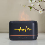 Maxbell Air Humidifier Timer Essential Oil Machine Simulated Flame for Desktop Gray