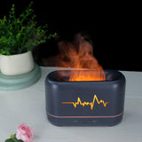 Maxbell Air Humidifier Timer Essential Oil Machine Simulated Flame for Desktop Gray