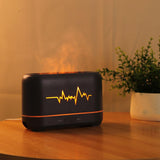 Maxbell Air Humidifier Timer Essential Oil Machine Simulated Flame for Desktop Gray