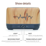Maxbell Air Humidifier Timer Essential Oil Machine Simulated Flame for Desktop Brown
