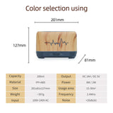 Maxbell Air Humidifier Timer Essential Oil Machine Simulated Flame for Desktop Brown