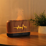 Maxbell Air Humidifier Timer Essential Oil Machine Simulated Flame for Desktop Brown