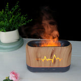 Maxbell Air Humidifier Timer Essential Oil Machine Simulated Flame for Desktop Brown