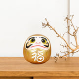 Maxbell Maxbell Daruma Doll Statue Craft Decorative for Table Bookshelf Decor Orange