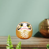 Maxbell Maxbell Daruma Doll Statue Craft Decorative for Table Bookshelf Decor Orange