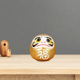 Maxbell Maxbell Daruma Doll Statue Craft Decorative for Table Bookshelf Decor Orange