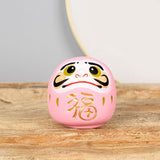 Maxbell Maxbell Daruma Doll Statue Craft Decorative for Table Bookshelf Decor Pink