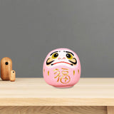 Maxbell Maxbell Daruma Doll Statue Craft Decorative for Table Bookshelf Decor Pink