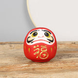 Maxbell Maxbell Daruma Doll Statue Craft Decorative for Table Bookshelf Decor Red