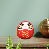 Maxbell Maxbell Daruma Doll Statue Craft Decorative for Table Bookshelf Decor Red