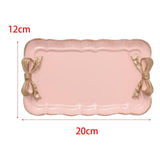 Maxbell Jewelry Display Tray Fashion Storage Box for Earrings Pendants Dresser pink