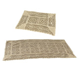 Maxbell Lace Tablecloth Coffee Table Mat Decorative Hollow for Holiday Home Decor 60cmx60cm