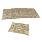 Maxbell Lace Tablecloth Coffee Table Mat Decorative Hollow for Holiday Home Decor 60cmx60cm