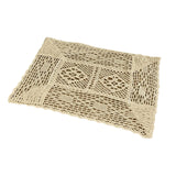 Maxbell Lace Tablecloth Coffee Table Mat Decorative Hollow for Holiday Home Decor 60cmx60cm