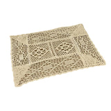 Maxbell Lace Tablecloth Coffee Table Mat Decorative Hollow for Holiday Home Decor 60cmx60cm