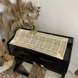 Maxbell Lace Tablecloth Coffee Table Mat Decorative Hollow for Holiday Home Decor 60cmx60cm